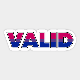 Valid Bisexual Pride Sticker